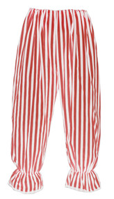 Adults Red & White Clown Pants Victorian Style Bloomers Fancy Dress Costume Accessory [2 Sizes&91;