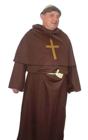 Friar Tuck Funny Buckfast Robe and Monk Wig Fancy Dress Costume