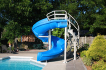 S.R. Smith Vortex Commercial Spiral Swimming Pool Slide (Vortex Blue)