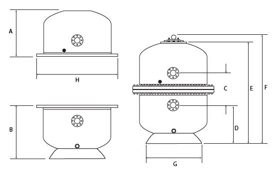 Commercial Swimming Pool Split Tank SMDT1200 SMDT1400 SMDT1600 SMDT1800