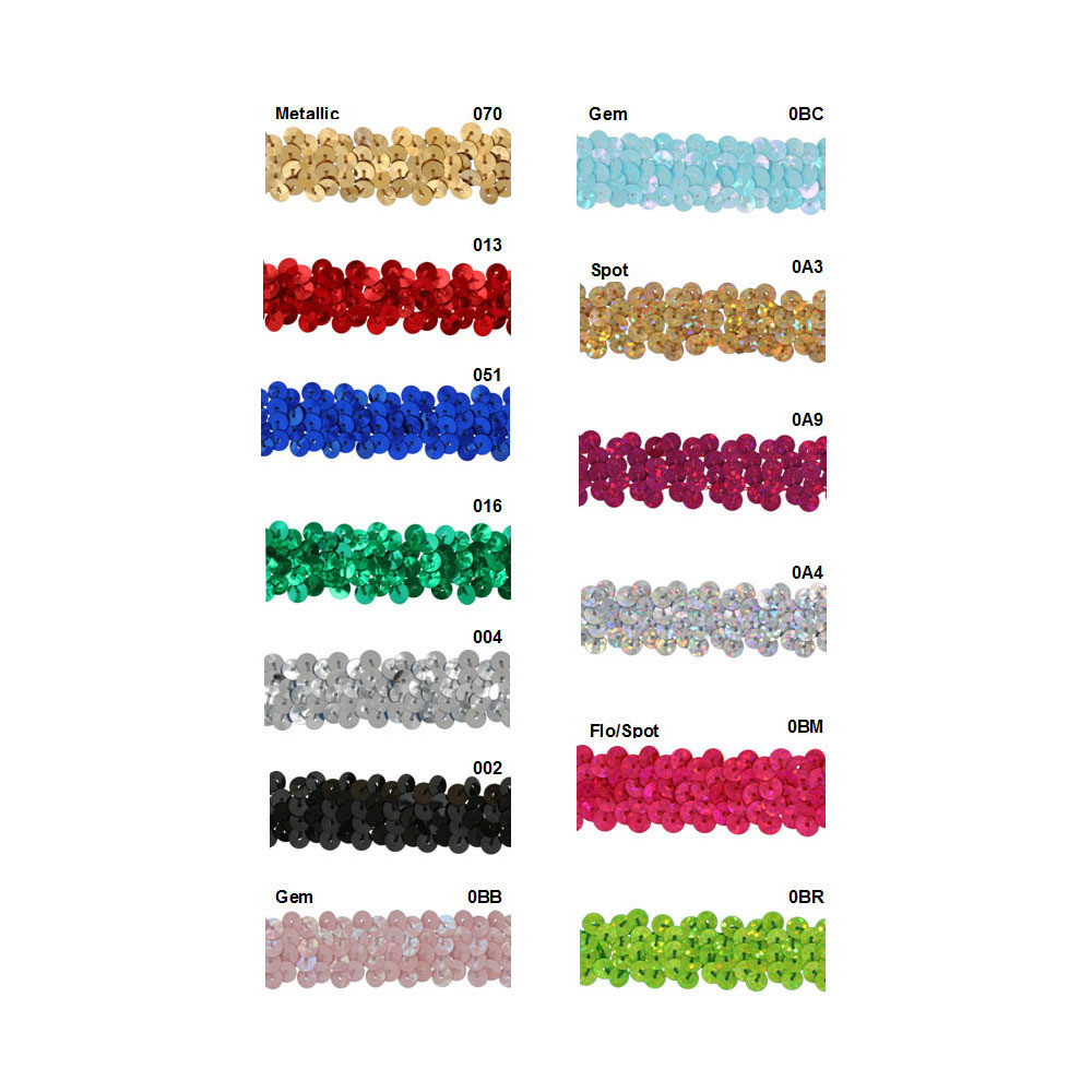 Stretch Sequin Trim Lace