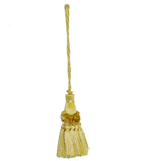 4 Inch Decorative Tassel with 4 Inch Loop, gold colored 4 Inch Decorative Tassels.