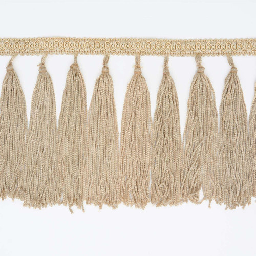 Taupe Color 5 1/2 inch Long Tassel Fringe taupe