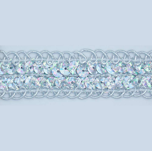 Sequin trim silver