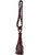 9 1/2 Inch Tassel with 32 Inch Spread, maroon and gray tassel with red accent.