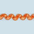 Sequin lace trim orange