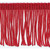 4 Inch Poly Chainette Fringe burgundy