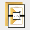 Black Tie Monogram Invitation Sample