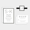 Editorial Monogram Invitation Sample