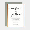 Modern Script Panel Pocket Invitation Sample