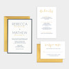 Modern Italia Panel Pocket Invitation Sample