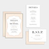 Elegant Love Panel Pocket Invitation Sample