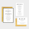 Black Tie Panel Pocket Invitation Sample