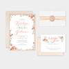 Watercolor Flowers Wax Seal Invitation Sample