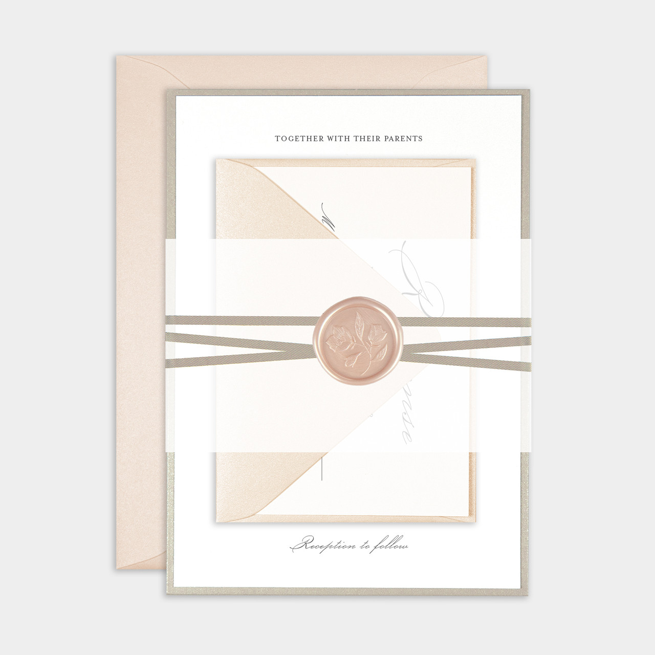 Elegant Gold Wax & Seal for Wedding Invitations - Pre-Made