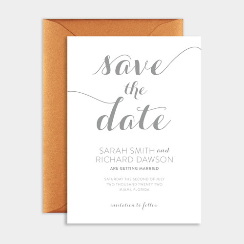 Modern Script Save the Date