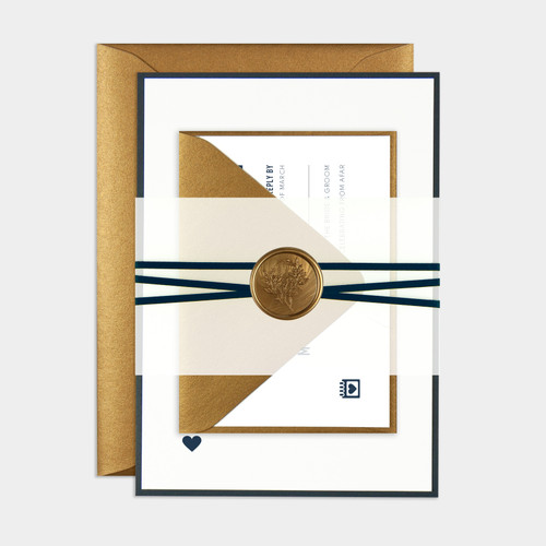 Modern and Bold Wax Seal Invitation Sample