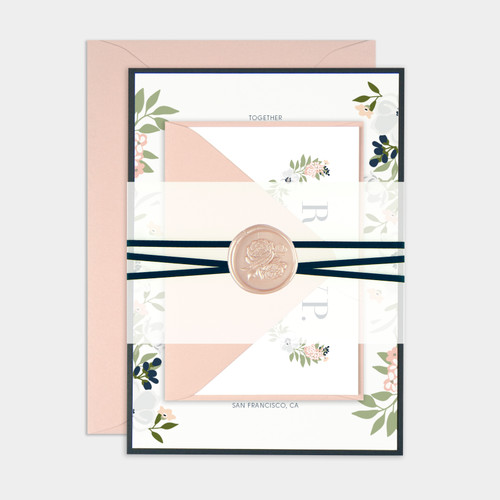 Elegant Garden Wax Seal Invitation Sample