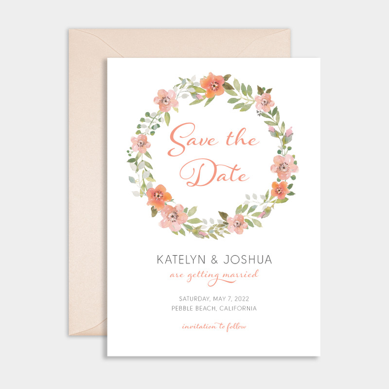 Watercolor Flowers Save the Date