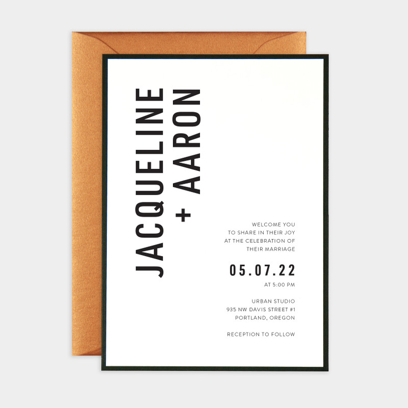 Contemporary Panel Pocket Invitation Sample