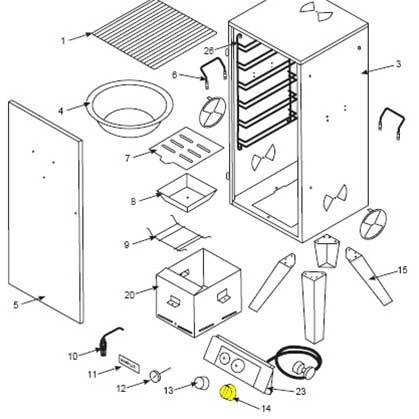 Smoker, Control Knob for 30&36&48in_41-0116