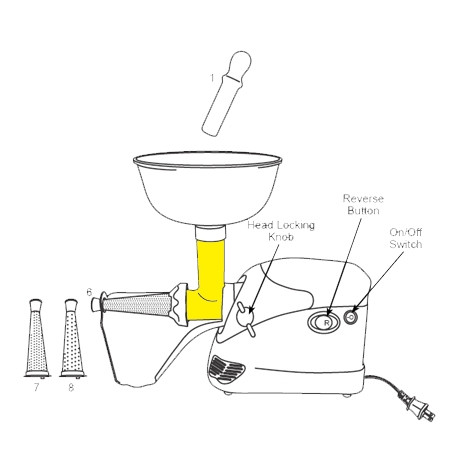 Head for Weston Electric Tomato Strainer_82-0111
