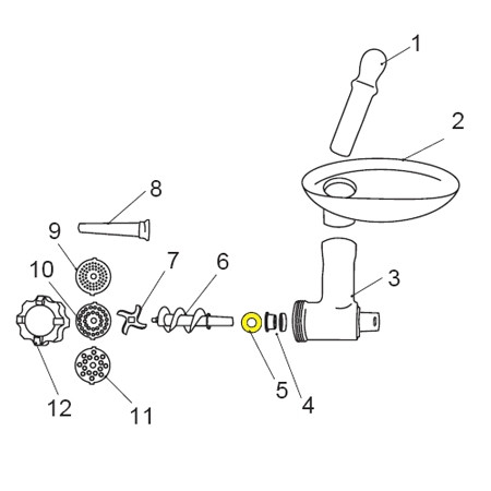 Grinder #5 -PlasticWasherWhite_82-0116