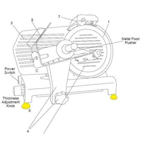 10 inch Slicer Feet and Screw Set_83-0855