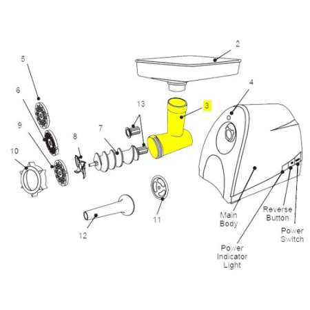 Grinder #8 Deluxe Electric - Grinder Head_33-0809