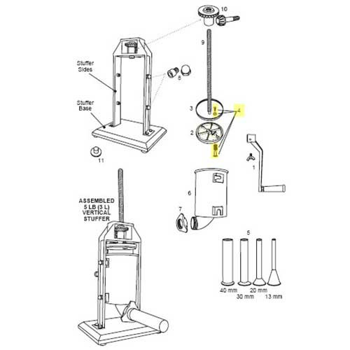 Stuffer 5# & 11# - Plunger Release Valve, 4pc_73-0515