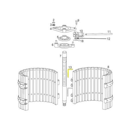 Wine Press Cage Locking Pin_05-0106