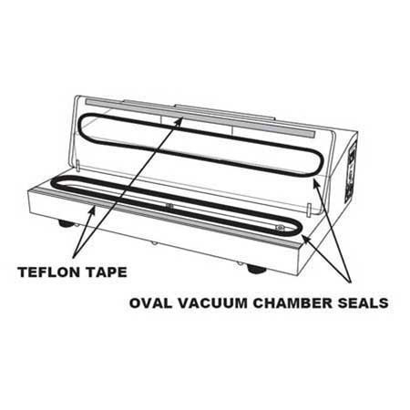 Vacuum Sealer - Chamber Seal, Oval, 2 pc_08-0429