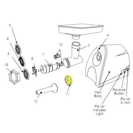 Grinder #8 Deluxe Electric - Stuffing Spacer_33-0876