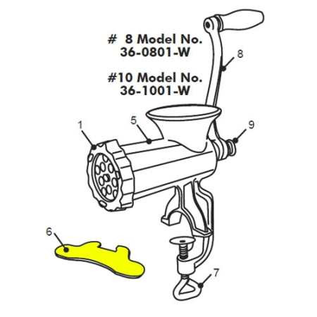 Rubber Pad, #8 Manual Meat Grinder_36-0807