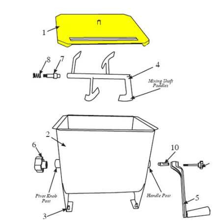 Meat Mixer 20 lb - Lid_36-1902