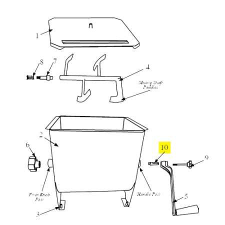 Meat Mixer 20 lb - Handle Pivot Pin_36-1911