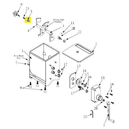 Brass Pivot Pin, 44 lb Meat Mixer_36-2008