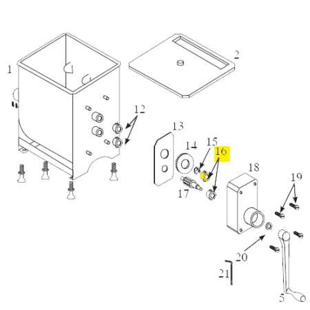 Mixer, 44# - Shaft Pinion Bushing Small_36-2016