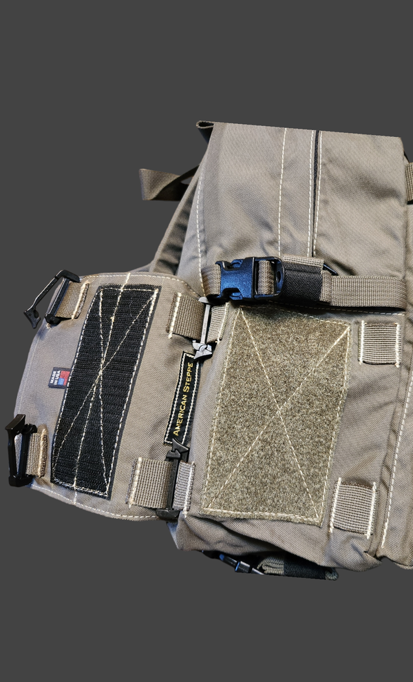 Modular MOLLE adapter for children’s hunting pack.