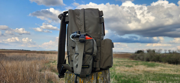 Kids hunting pack water bottle pouch MOLLE compatible.