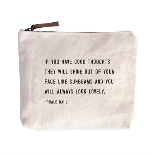 Roald Dahl Quote Canvas Pouch