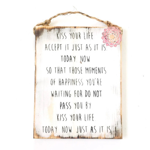 Hand-Painted Sign- Kiss Your Life Hand-Painted Sign- Kiss Your Life