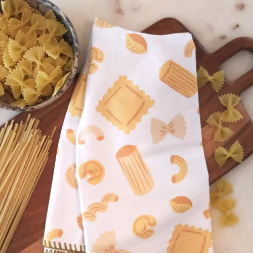 Pasta Embroidered Towel