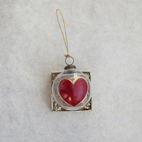 Glass Heart Ornament