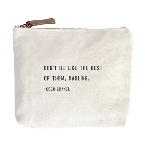 Coco Chanel Canvas Pouch