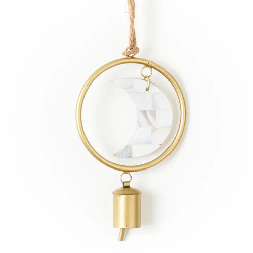Mother of Pearl Moon Wind Chime