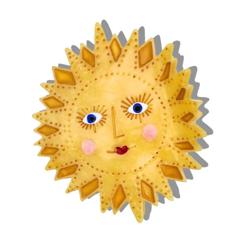 Sun Face Hand-Painted Hair Clip