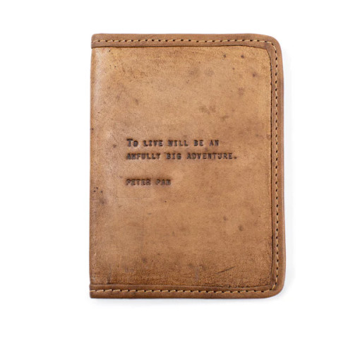 Leather Passport Cover- Peter Pan