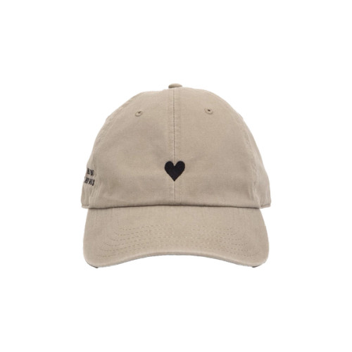 Beige Heart Hat