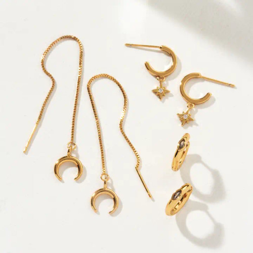 Luna Norte Earring Set- Crescent & Star